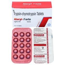 Medicine Type	AllopathicForm Of Medicine	TabletPackaging Type	BLISTERPackaging Size	10X15Type of Product Range	AnalgesicTrypsin + Chymotrypsin 1,00,000 Au tablet