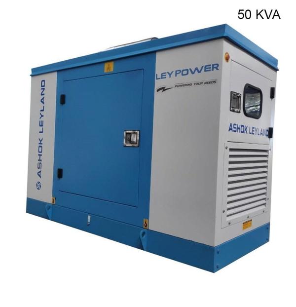 50 KVA Ashok Leyland Leypower LP500 Diesel Generator
12
Ashok Leyland
Leypower LP500
50
40
69.56
2800x1200x1400
1350
90
AL4CTIDG2
79.12
8.5
Three Phase
Used In Places Without Connection To A Power Grid
View Now
Vertfied Supplier
Call for Best Deal
Leypower Is A Reputed Brand Of Diesel Generator Sets In India. With State Of The Art Technology In Engine, Alternator And Controllers, Leypower Provides A Fully Integrated Power System At Par With Global Standards At A Very Competitive Overall Cost Of Ownership. Leypower Ready To Use
Diesel Generator Sets Meet With The Latest Cpcb-I/ Norms In India And Built To Comfortably Meeting International Norma
Known For The Ruggedness, Reliability Of Ashok Leyland Make Engines, The Company Takes Pride in Having Powered Over 150,000 Plus Diesel Generators Over Last Ten Years This Incredible Confidence Has Made Ashok Leyland To Enhance The Offering To Wider Range Of Engines From 5 Kva
Το 2500 Kva
Ashok Leyland Engines Are Aesthetically Designed, Highly Fuel Efficient, Environment Friendly And Are Low On Operating Costs
Reliable Robust & Rugged Engines Designed To Deliver Continuously In Arduous Environment
Better Block Loading Capability
Compact Engine Engineered For Optimized Power Solutions
Law Ownership Cost
Low Oil & Fuel Consumption
Continuous Duty Power Rating
Minimal Vibrations And Lower Noise Levels
Easy Serviceability & Repairability
Standardized Design For Complete Range
Wide After Sales & Parts Support