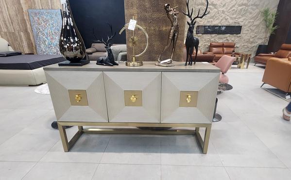 PRODUCT - Console 3-door cabinet SIZE           - 1500*400*900mmMATERIAL - Stainless steel +                      high-density board    