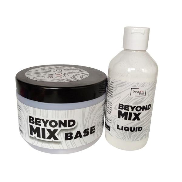 Beyond MIX is a unique two-part composite compound to make decorative castings such as coasters, trays, plates, planters, etc. It is a water-based acrylic resin that is solvent-free has no VOCs. It is a fire-resistant, non-toxic, strong, eco-friendly product that is very very versatile in use.Beyond MIX can be tinted with our Beyond MIX tints colors for best results. With beyond MIX you can create cool pieces with different techniques such as marbling, terrazzo, color blocks, and many more.Beyond MIX comes in two separate containers - base powder and mixing liquid. Mix the 2.5 parts of powder into the 1 part of liquid as per the mentioned ratio and let it set. MIX cures in 45 mins to 2 hours based on the room temperature to touch and unmould and 24-48 hours to completely attain its final strength.