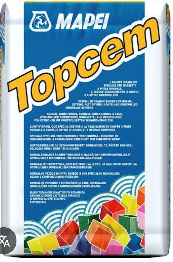 Special normal-setting, quick-drying (4 days), controlled-shrinkage hydraulic binder for screeds.