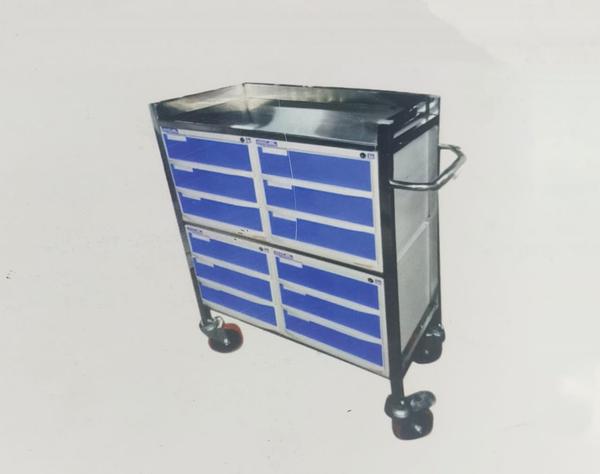 • 4 Swivel Castor,1220mm Dia, 2 With Brake• Complete With Corner Buffers, Powder Coated Oxygen Cylinder Holder, S.S , I.V.Rod, S.S. Shelves, Cardiac Massage Board and Electric Lamp S.S. Tubular FrameHospital Furniture Manufacturer in India/Gurgaon/Delhi NCRBest Medical furniture supplier/Manufacture in Gurgaon/Delhi NCRHospital Medical Equipments supplier/Manufacture in Gurgaon/Delhi NCR