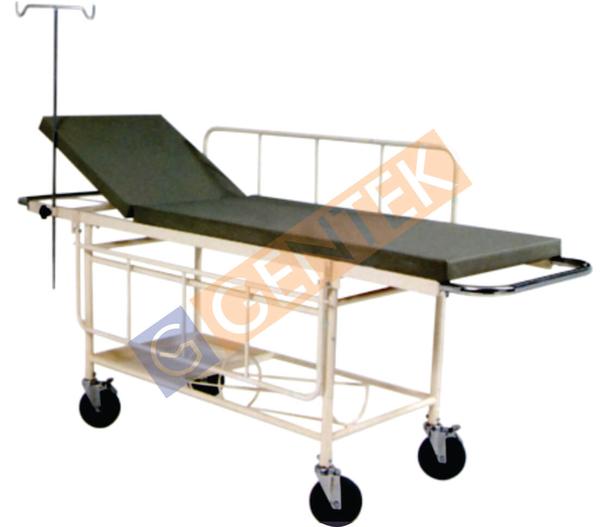 Specifications:-• Overall Approx Size: 180L X 56W X 81H cm • Frame work made of Tubular M. S. Pipe Swing Away type Safety Side Railing, Adjustable I. V. Rod Utility Tray, Cylinder Cage Foam padded top • Trolley mount on 15cm Dia castors - 2 with Brakes• Finish: Pre-treated and Epoxy Powder CoatedHospital Furniture Manufacturer in India/Gurgaon/Delhi NCRBest Medical furniture supplier/Manufacture in Gurgaon/Delhi NCRHospital Medical Equipments supplier/Manufacture in Gurgaon/Delhi NCR