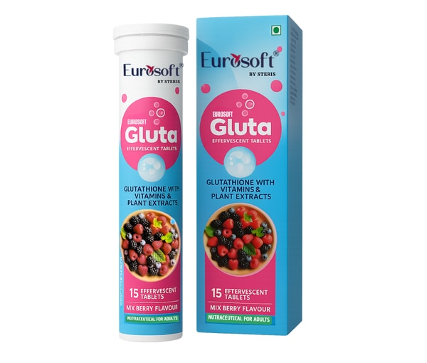 EUROSOFT GLUTA Effervescent Tablets are a powerful blend of glutathione, vitamin C, and essential multivitamins, carefully formulated to support skin health, antioxidant defense, and overall wellness. These fast-dissolving tablets offer a convenient and effective way to promote brighter, healthier-looking skin from within, while boosting immunity and cellular protection.Key Ingredients:Glutathione:A master antioxidant that helps neutralize free radicals, supports detoxification, and promotes a more even skin tone by reducing melanin production.Vitamin C (Ascorbic Acid):Enhances glutathione absorption and plays a vital role in collagen synthesis, immune defense, and skin brightening.Multivitamins (including B-complex, Vitamin E, Biotin):Support skin regeneration, reduce oxidative stress, and maintain healthy skin, hair, and nails.Key Benefits:Helps brighten and even out skin tone by reducing pigmentationSupports natural detoxification and antioxidant protectionAids in collagen production for firmer, smoother skinStrengthens immunity and boosts energy levelsPromotes healthier skin texture and radianceConvenient effervescent form for quick absorption and better tasteHow Does It Work?Glutathione, when combined with Vitamin C, works synergistically to reduce oxidative stress and inhibit melanin production in the skin. This results in a gradual brightening effect and improved skin clarity. The added multivitamins support cellular repair, enhance nutrient metabolism, and protect skin from daily environmental damage.Directions for Use:Dissolve 1 tablet daily in a glass of water (150–200 ml) and drink immediately.Best taken on an empty stomach or as advised by a healthcare provider.Do not exceed the recommended dosage.Side Effects:EUROSOFT GLUTA is generally well-tolerated. However, in rare cases, some users may experience:Mild gastrointestinal discomfort (bloating or nausea)HeadacheAllergic reactions (very rare)If any unusual symptoms occur, discontinue use and consult a physician.