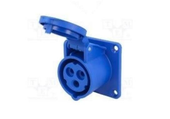16A industrial socket mount in electrical pannels