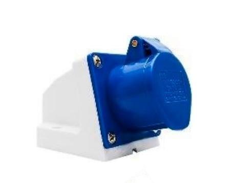 16A industrial socket mount on wall