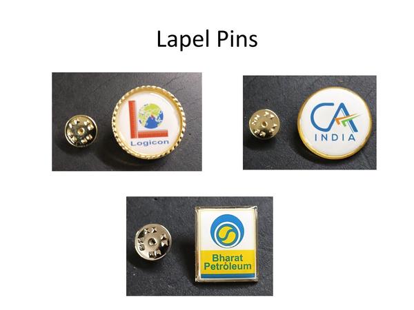 Printed lapel pins as per requirement can be made gold or silver finish