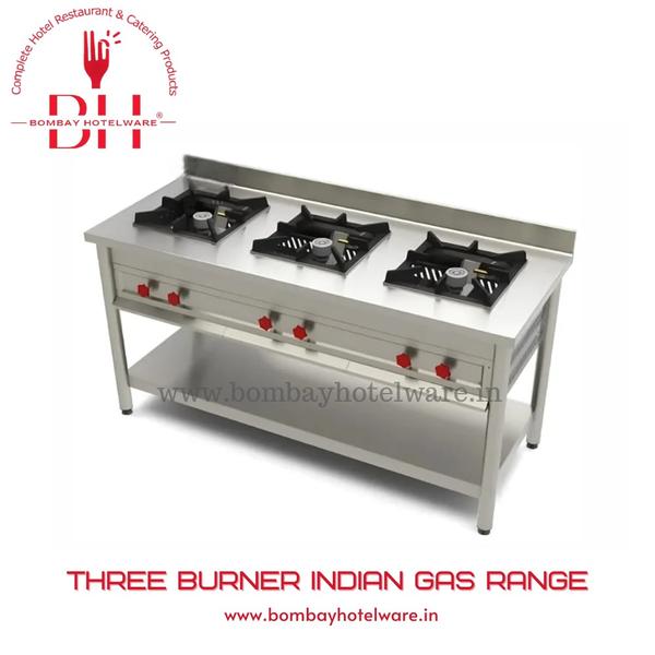 Engineered for Indian commercial kitchens, this 3 burner gas range is perfect for parallel cooking of curries, rice, and frying. Solid stainless steel body and high-efficiency burners for busy kitchens.✔ Triple Burner Design – Cook Multiple Dishes Fast  ✔ Ideal for Hotels, Mess, and Food Courts  ✔ Rugged Stainless Steel Frame  ✔ Reliable Flame Control for Indian Cuisine