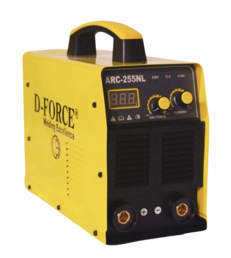 ARC 255 IGNL Manufacturers in AhmedabadWe are also supply in Andhra Pradesh, Arunachal Pradesh, Assam, Bihar, Chhattisgarh, Goa, Gujarat, Haryana, Himachal Pradesh, Jharkhand, Karnataka, Kerala, Madhya Pradesh, Maharashtra, Manipur, Meghalaya, Mizoram, Nagaland, Odisha, Punjab, Rajasthan, Sikkim, Tamil Nadu, Telangana, Tripura, Uttar Pradesh, Uttarakhand, and West BengalD-FORCE MAKE ARC 255 NL AMP INVERTER BASE WELDING MACHINE HANDY & PORTABLE FOR SITE USE.SPACIFICATION:-WELDING ROEADS:- 2.4MM / 3.15 MM WELDING ROEADS CONTINUES 24 HOURS.INPUT SUPPLY:- SINGLE PHASE 230 V AC.OUT PUT SUPPLY: - 85 V DCDUTY CYCULE: - 60 %OUT PUT AMP: - 15 TO 200 AMP DCWITH ALL STANDARD ACCESSORIESGUARANTEE: - ONE YEAR GUARANTEE WITH PART REPLACEMENT & SERVICE LIFE TIME FREE.