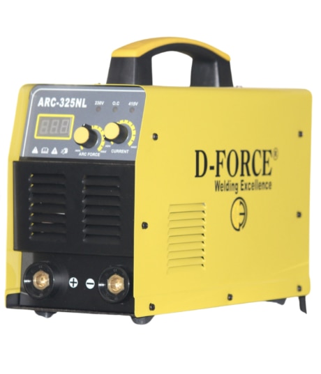ARC 325 IGNL Manufacturers in AhmedabadWe are also supply in Andhra Pradesh, Arunachal Pradesh, Assam, Bihar, Chhattisgarh, Goa, Gujarat, Haryana, Himachal Pradesh, Jharkhand, Karnataka, Kerala, Madhya Pradesh, Maharashtra, Manipur, Meghalaya, Mizoram, Nagaland, Odisha, Punjab, Rajasthan, Sikkim, Tamil Nadu, Telangana, Tripura, Uttar Pradesh, Uttarakhand, and West BengalD-FORCE MAKE 325 AMP ARC / ARGON IGBT BASE SINGLE /TWO PHASE WELDING INVERTER HANDY AND PORTABLE FOR SITE AND WORKSHOP USED .WITH ACCESSORIES.1) HOLDER WITH CABLE2) EARTHING CLAMP WITH CABLETECHNICALE FITURESINPUT SUPPLY :- 230 V AC / 415 VC SINGLE TWO PHASE.WELDING ROEADS:- 2.4MM /3.15MM CONTINES 24 HOURS GAURRENTY USED.OUT PUT VOLTAGE 85V DCAMP RANGE - 15 TO 300DUTY CYCULE - 60%NOTE - OUR MACHINE ONE YEAR GUARANTY WITH PART REPLACEMENT AND SERVICE LIFE TIME FREE.
