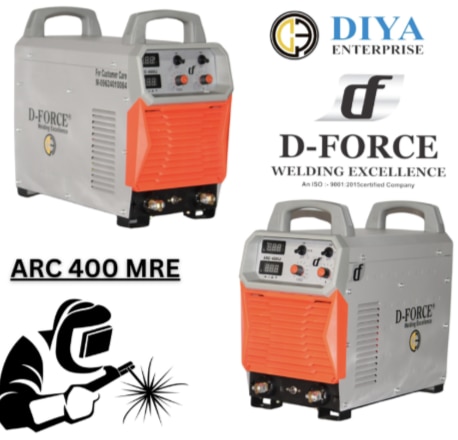 ARC 400 MRE Manufacturers in AhmedabadWe are also supply in Andhra Pradesh, Arunachal Pradesh, Assam, Bihar, Chhattisgarh, Goa, Gujarat, Haryana, Himachal Pradesh, Jharkhand, Karnataka, Kerala, Madhya Pradesh, Maharashtra, Manipur, Meghalaya, Mizoram, Nagaland, Odisha, Punjab, Rajasthan, Sikkim, Tamil Nadu, Telangana, Tripura, Uttar Pradesh, Uttarakhand, and West BengalD-FORCE MAKE REGULER ARC/ARGON 400 MRE AMP INVERTER BASE WELDING MACHINE HANDY & PORTABLE FOR SITE USE.SPACIFICATION:-WELDING ROEADS:- 2.4MM / 3.15 MM /4MM WELDING ROEADS CONTINUES 24 HOURS.INPUT SUPPLY:- 3 PHASE 415 / V AC.OUT PUT SUPPLY: - 85 V DCDUTY CYCULE: - 60 %OUT PUT AMP:- 30 TO 400 AMP DCGUARANTEE:- ONE YEAR GUARANTEE WITH PART REPLACEMENT & SERVICE LIFE TIME FREE.
