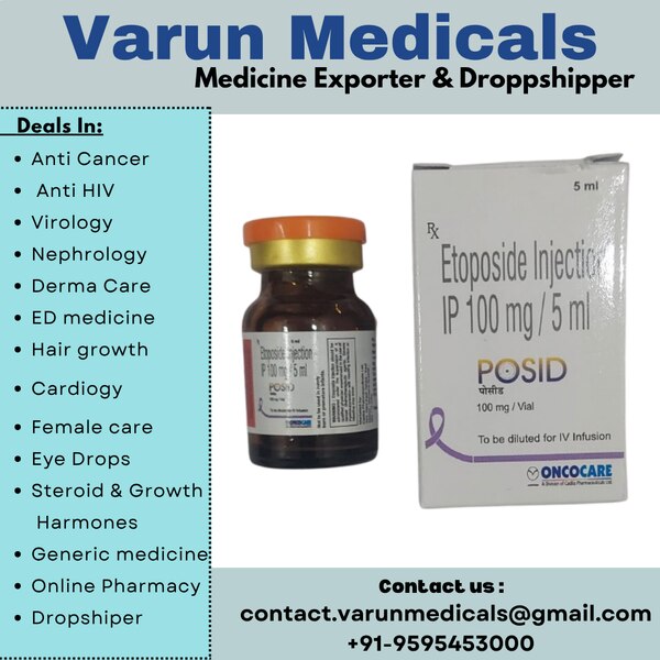 Posid 100 mg Injection is used to treat different cancers of lung, and testicles. It is also sometimes used to treat some other kinds of cancer in both men and women. It can be used on its own, or sometimes given together with certain other medicines as part of combination chemotherapy.