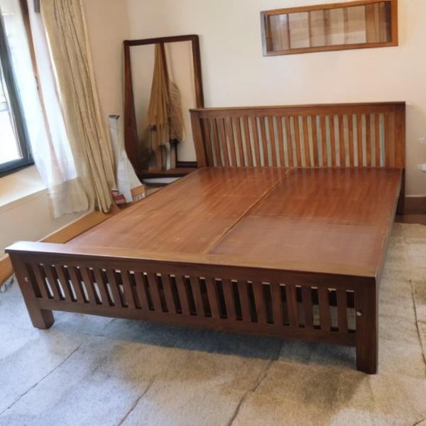 Teak Wood Cots and Wooden Cots – Durable & Elegant Traditional Sleeping SolutionEnhance your bedroom with our Teak Wood Cots and Wooden Cots, expertly crafted from premium quality solid teak wood known for its exceptional strength, natural resistance to moisture, and beautiful golden-brown hue. These cots provide sturdy and comfortable support, making them perfect for daily use in bedrooms or guest rooms. The smooth finish and classic design add a touch of elegance and timeless charm to any space, while ensuring long-lasting durability.