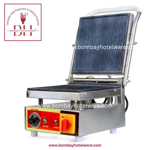 Make perfectly grilled sandwiches every time with this Indian-made 4-slice electric sandwich griller. Compact, efficient, and ideal for cafes, stalls, and hotel kitchens.✔ Grills 4 Sandwiches Simultaneously  ✔ Heavy-Duty Grill Plates with SS Body  ✔ Thermostat Controlled Heating  ✔ Best for Cafes, Fast Food & Tea Counters