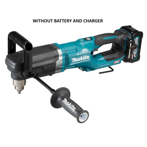 Description•	WITHOUT BATTERY AND CHARGER•	Lightweight for reduced operator fatigue•	Fall-prevention holder also usable as skyhook•	High power similar to AC tool•	Powerful drilling even large diameter holes•	Automatic torque Drive Technology (ADT) adjusts speed and torque during operation for optimum performance•	BL motor delivers 1,500 RPM•	BL motor eliminates carbon brushes, enabling the BL motor to run cooler and more efficiently for longer life•	BL motor efficiently uses energy to match torque and RPM to the changing demands of the application•	Variable 2-speed (0-400 & 0-1,500 RPM) for increased drilling versatility•	Front handle can be installed in any position within 0° – 112.5°•	Easy-to-grip, ergonomically designed handle with soft grip provides a sure and comfortable grip•	Built-in clutch reduces gear damage by automatically disengaging gears if the bit binds (low speed only)•	Protection for user’s hand and batteries protects user’s hand and batteries from hitting a material during operation•	Twin LED light with preglow and afterglow feature illuminate the work area•	Soft start for smooth start-ups•	Auto power-off function•	Extreme Protection Technology (XPT) is engineered for improved dust and water resistance for operation in harsh conditions•	Electric brake for increased productivity.•	Technical SpecificationCapacity: Steel: 13 mm (1/2″)Capacity: Wood (Self-Feed Bit) Hi: 65 mm (2-9/16″)Capacity: Wood (Self-Feed Bit) Lo: 118 mm (4-5/8″)Capacity: Wood (Hole Saw) Hi: 105 mm (4-1/8″)Capacity: Wood (Hole Saw) Lo: 159 mm (6-1/4″)Capacity: Wood (Auger-Bit): 50 mm (2″)Chuck Capacity: 2 – 13 mm (1/16 – 1/2″)No Load Speed (RPM): High / Low: 0 – 1,500 / 0 – 400Max Fastening Torque: High: 55 N·m (487 in.lbs.)Max Fastening Torque: Low: 136 N·m (1,210 in.lbs.)Max Output: 1,350 WVibration Level: Drilling into Metal: 2.5 m/s² or lessVibration K Factor: Drilling into Metal: 1.5 m/s²Sound Pressure Level:84 dB(A)Sound Power Level: 95 dB(A)Noise K Factor: 3 dB(A)Dimensions (L x W x H): w/o Battery: 491 x 128 x 199 mm (19-3/8 x 5 x 7-7/8″)Dimensions (L x W x H): w/ BL4020 / BL4025: 539 x 128 x 199 mm (21-1/4 x 5 x 7-7/8″)Dimensions (L x W x H): w/ BL4040: 545 x 128 x 199 mm (21-1/2 x 5 x 7-7/8″)Dimensions (L x W x H): w/ BL4050F: 566 x 128 x 199 mm (22-1/4 x 5 x 7-7/8″)Net weight: 5.3 – 6.2 kg (11.7 – 13.7 lbs.)Standard Accessories:Chuck Key, Chuck Key Holder, Hex Wrench, Side Grip, Hook.WITHOUT BATTERY AND CHARGER