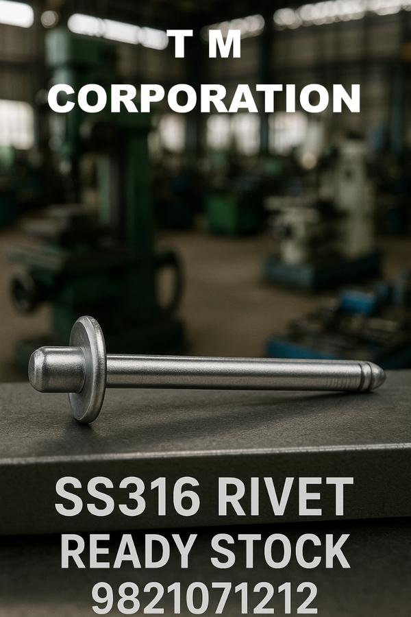 Artha alloys is the company which is most leading company for import and export business. They sell the product of ss, duplex, brass, copper etc. We also proved ss 316 rivet. Manufacture process beings with selecting wide rods in grade 316. Then stainless steel 316 rivet are cut by cold/hot forming. Ss 316 wire rod are cut in small length as per the length. From cold forming the head is formed. For larger rivets or hard materials, hot forging is used. We ensure smooth surface and proper alignment for rivet 316 ss. Finishing of rivet 316 are commonly matt, bright, etc. Why does finishing matter. By Polished or passivated finishes improve performance of ss rivet ss 316. Where does ss rivet 316 are used Marine Equipment, Boats, Chemical, Pharma Plants, Coastal, Offshore Structures, Food Processing Equipment, Aerospace Industry, Medical Devices, Instruments, Shipbuilding, Heat Exchangers, Desalination Plants, High-humidity construction areas, etc. We also provide the ss316 rivet all over the country. For example:- UAE, Saudi Arabia, Australia, Europe, Russia, Germany, United States of America, London, Canada, Iran, Turkey, Bangladesh, Thailand, Italy, France, South Africa, Sri Lanka, Israel, Oman, Finland, Qatarand, Kerala, Visakhapatnam, Tamil Nadu, Karnataka, MIDC, Gujarat, Uttar Pradesh, Delhi, Noida, Andhra Pradesh, Bangalore, Goa, Chandigarh, Puducherry, Bihar, Telangana, Hyderabad, Assam, Himachal Pradesh, Chhattisgarh, Odisha etc. the size range of 316 ss rivet is 2.4 mm to 9.5 mm. Custom size is also available for 316 rivet ss. As per requirement of consumer we make rivet 316 ss. Chemical Composition of SS 316:Element % CompositionCarbon (C) 0.08 maxManganese (Mn) 2.00 maxSilicon (Si) 1.00 maxPhosphorus (P) 0.045 maxSulfur (S) 0.030 maxChromium (Cr) 16.0–18.0Nickel (Ni) 10.0–14.0Molybdenum (Mo) 2.0–3.0Iron (Fe) Balance Packing We ensure that we provide stainless steel in a proper condition. For packing ss 316 rivet we packed in poly bags or HDPE bags. Then boxed in corrugated cartons. Bulk packaging in wooden crates or pallets (for export). Labels include Grade, Size, Quantity, and Batch Number.Why to choose ARTHA ALLOYS for stainless steel 304 rivet. Delivery is always on time.Raw material is always ready stock. Quality assurance.No minimum order quantity. Inspection of processed goods.iso 9001: 2008 certificate company. Supplying to Indian and oversea consumers. Government of india recognised export house.