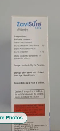 Ceftazidime 1gm Avibactam 0.5 Gm In Mumbai₹ 3,500/PieceGet Latest PriceStrength	1 g/0.5gPackaging Type	VialForm	InjectionZavisure 1.5g