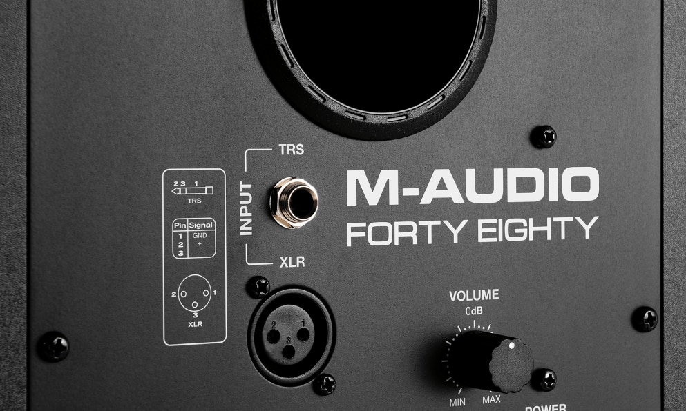 The M-Audio Forty Series isn’t just about hearing your music – it’s about experiencing it the way it was meant to be heard. Whether you’re in a home studio or a professional environment — these monitors deliver the performance and flexibility that producers have come to expect.Whether you’re laying down heavy beats, tracking powerful lead guitar riffs, or crafting euphoric electronic adventures, the Forty Eighty monitors are clever production partners. Enjoy detailed and customizable sound that invites every element of your track to come to life. With these monitors, what you hear in your studio will sound outstanding in the club, on streaming platforms, and everywhere in between.M-Audio FORTY EIGHTY Full Feature List - 150 watt bi-amplified, rear-ported design • 8” extended bass response Kevlar woofer • 1.25” high-frequency driver with waveguide • Professional-Grade Burr-Brown A-D Converter • Precision DSP internal Crossover and EQ • Instant front panel FLAT and HYPE reference modes • Bluetooth 5.3 TWS stereo wireless audio streaming • M-Audio Studio Control APP for custom equalization and presets • Rear Panel trim control • XLR and TRS analog inputsFrequency Response - 32Hz – 22kHz (-10dB)Maximum SPL- 116dB-SPLCoverage Pattern - 120° x 90°Enclosure - Ported Vinyl Wrapped MDFPower Configuration - Bi-Amplified Class ABPower Amplification - 150W total (80W LF / 70W HF)LF Driver - 8-inch (203mm) Kevlar WooferHF Driver - 1.25-inch (32mm) Soft Dome TweeterInput Types - 1 x XLR and 1 x TRSConverter SNR - >120dBBluetooth - 5.3Bluetooth Range - 100FT / 30.5mDimensions (HWD) - 15 x 10 x 11.5 in / 381 x 254 x 292 mmWeight - 22.0 lbs / 10.0 kg