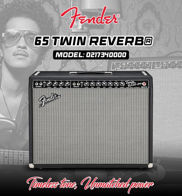 A true Fender classic prized by guitarists worldwide for decades and one of the greatest backline amps ever made. The mid-'60s Twin Reverb has seen action in every imaginable venue and remains indispensable to this day. Be it rock, blues, country, jazz or anything else, this is what clean electric guitar sounds like. With its dual 12“ speakers, timeless look and essential sound, the '65 Twin Reverb® is a truly magnificent tone machine that takes you back to an electrifying era with defining Fender sound and style.Features - 85 wattsDual 12” Jensen® C-12K speakersDual channels (normal, vibrato)Fender reverb and tremolo (“vibrato”)Tilt-back legsClassic Fender look
