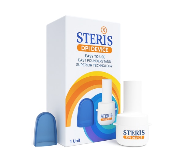 The STERIS DPI DEVICE is a modern, user-friendly Dry Powder Inhaler (DPI) designed to deliver respiratory medication directly to the lungs in a highly efficient and portable form. Inhalation therapy plays a critical role in the management of chronic respiratory conditions such as asthma and chronic obstructive pulmonary disease (COPD). The DPI device simplifies this process by delivering the drug in the form of a dry powder without the need for coordination between actuation and inhalation, making it ideal for patients of all ages.What is a DPI Device?A Dry Powder Inhaler (DPI) is a medical device used to deliver therapeutic medication directly into the lungs. Unlike traditional inhalers that use propellants to push the drug into the lungs, DPI devices rely on the patient’s own inhalation power to disperse and inhale the powdered drug effectively. Essentially, a DPI device is a tool that administers medication in dry powder form to the lungs, providing quick and targeted respiratory relief.DPI Full Form: Dry Powder InhalerUses of STERIS DPI DEVICEThe STERIS DPI DEVICE is commonly used in the treatment and management of respiratory diseases such as:AsthmaChronic Obstructive Pulmonary Disease (COPD)BronchitisAllergic airway conditionsIt helps deliver medication directly to the airways, ensuring faster action and reduced systemic side effects compared to oral treatments.How It WorksWhen the patient inhales through the mouthpiece, the device uses the airflow to disperse the dry powder into fine particles, allowing it to reach deep into the lungs. The inhaled medication begins working quickly to open airways, reduce inflammation, or treat infection, depending on the formulation used with the DPI.Side Effects of Dry Powder Inhaler UseWhile the STERIS DPI DEVICE itself is safe and user-friendly, some medications delivered via DPI may cause minor side effects such as:Dry throat or mouthHoarsenessCoughIrritation in the throatFungal infections in the mouth (if corticosteroids are used and mouth is not rinsed after use)These side effects can often be minimized with proper usage and hygiene.Precautions Before Using STERIS DPI DEVICEAlways read the instructions carefully before first-time use.Make sure the device is clean and free from moisture.Inhale deeply and forcefully to ensure proper medication delivery.Do not exhale into the device, as moisture can affect the powder's consistency.Store in a dry, cool place away from direct sunlight.Always rinse your mouth after using corticosteroid-based powders.Advantages of STERIS DPI DEVICEPropellant-free and eco-friendlyPortable and compact design for daily useNo coordination required between inhalation and actuationDelivers medication effectively with minimal effortEasy-to-use, even for elderly or pediatric patientsConclusionThe STERIS DPI DEVICE is a highly effective solution for individuals suffering from chronic or acute respiratory disorders. By delivering medication directly to the lungs in a dry powder form, it ensures fast relief, greater bioavailability, and improved patient compliance. Whether you’re managing asthma or COPD, this DPI device offers a dependable and convenient way to breathe easier every day.