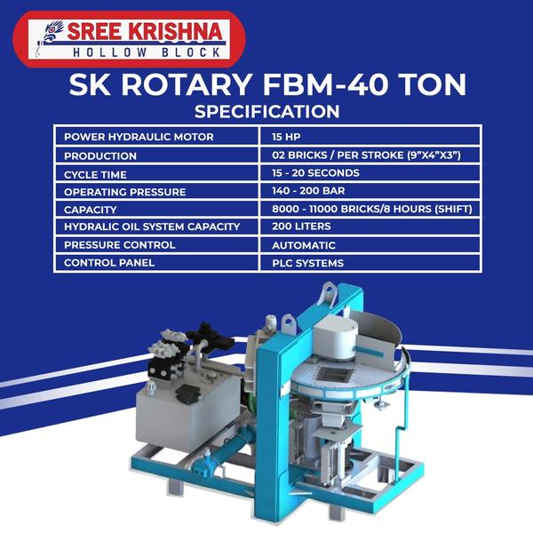 ROTARY FLYASH BRICK MAKING MACHINE