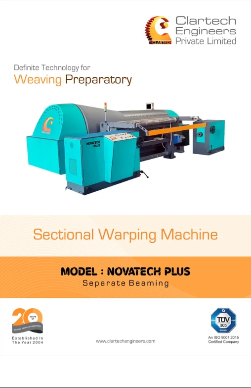 4200 Working Width Sectional Warping Machine Manufacturer
Clartech Engineers Private Limited is a reputed 4200 Working Width Sectional Warping Machine Manufacturer, delivering top-quality solutions for the textile weaving preparatory industry. With advanced engineering and cutting-edge technology, this machine is built to meet the high-performance needs of modern textile operations.
Product Details:
Power Consumption: 22 kW
Product Type: High Speed
Capacity: Depends on Requirements
Material Capabilities: Cotton, Polyester, Nylon
Automation Grade: Automatic
Material: MS (Mild Steel)
Beam Flange Diameter: 1000 mm
Country of Origin: Made in India
Minimum Order Quantity: 1 Unit
As a trusted 4200 Working Width Sectional Warping Machine Manufacturer, CLARTECH focuses on delivering machines that ensure precision, productivity, and long-term performance. This machine is ideal for both national and international markets, catering to a wide range of yarn types and weaving needs.
Backed by years of industry expertise, Clartech Engineers Private Limited continues to set benchmarks as a reliable 4200 Working Width Sectional Warping Machine Manufacturer, offering value-driven solutions with unmatched quality and service.