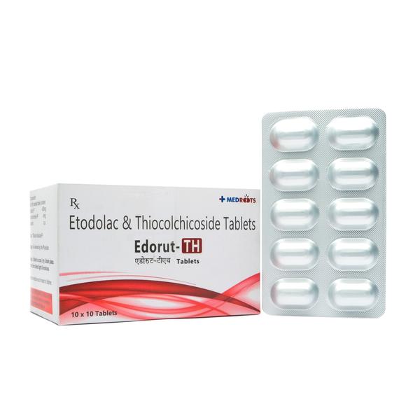 Etodolac+thiocolchicoside is used to treat osteoarthritis, rheumatoid arthritis, pain, and muscle spasms. Etodolac blocks the effect of a chemical messenger known as cyclo-oxygenase (COX) enzyme that makes another chemical, prostaglandins, which are produced at injury sites and cause pain and swelling.