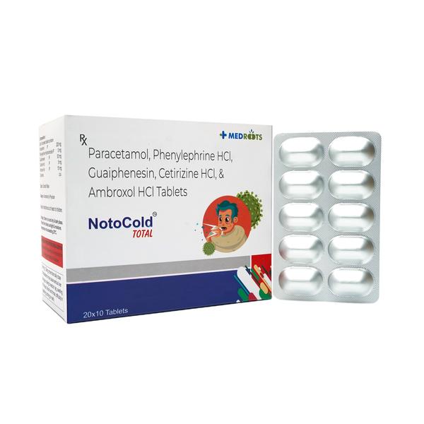 Paracetamol Phenylephrine HCL Guaifenesin Ambroxol HCL & Cetirizine Tablets. Uses: Healing Cough & Cold Tablet is used in the treatment of common cold symptoms.