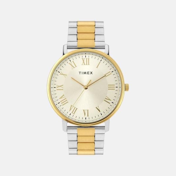 Timex
Men Quartz Champagne Dial Analog Stainless Steel Watch TW0TG8025