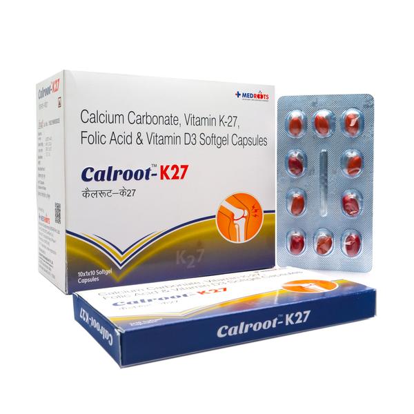 Elemental Calcium+vitamin D3+vitamin K2 7 consists of Elemental Calcium (mineral), Vitamin D3/Cholecalciferol, and Vitamin K2-7 (Menaquinone). Elemental Calcium is a mineral that prevents or treats calcium deficiency. It helps to maintain bone and tooth health. Vitamin D3 helps maintain blood calcium and phosphorus levels and mineralization of bone. It is used to treat and prevent bone disorders, such as rickets and osteomalacia. Vitamin K2-7 helps maintain bone density by promoting calcium transport from the bloodstream into the bone. Together, Elemental Calcium+vitamin D3+vitamin K2 7 helps improve bone strength and treats associated nutritional deficiencies.