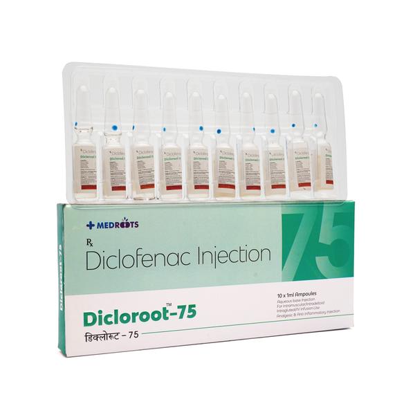 Diclofenac Sodium Injection is a pain-relieving medicine. It is used to treat various types of pain, swelling, stiffness, and joint pain in conditions like rheumatoid arthritis, osteoarthritis, and acute musculoskeletal injuries. It is given in cases where oral administration is not possible.