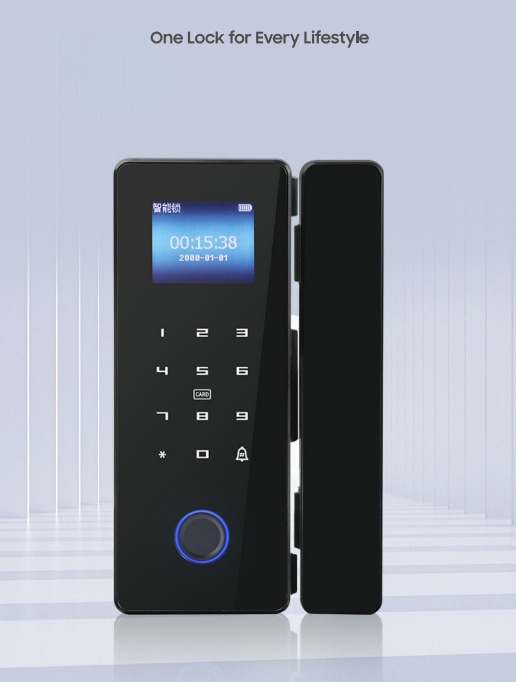 Glass door lock