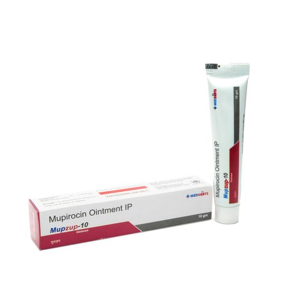 MUPZUP-10 OINTMENT Mupirocin ointment is a medication that treats bacterial skin infections. It prevents bacteria growth and kills existing bacteria on your skin. You can rub this medication on your affected skin. Make sure you wash your hands before and after using the ointment.