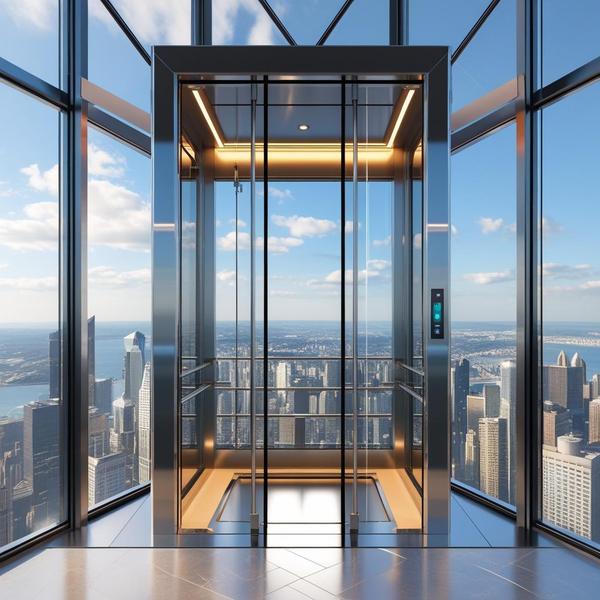 The Glass Home Elevator offers elegance and functionality for premium residential properties. Featuring a full-glass enclosure with stylish interiors, this elevator becomes a statement piece in modern homes. It operates smoothly with hydraulic or MRL mechanisms, and is ideal for duplexes, villas, and penthouses.