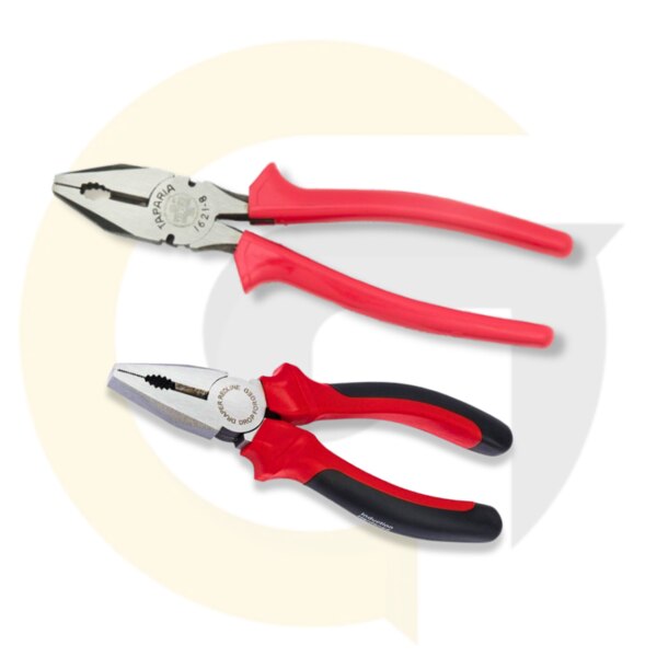 Buy high-performance Taparia Combination Pliers (टैपारिया कॉम्बिनेशन प्लास) with a length of 165mm, ideal for gripping, twisting, cutting, and stripping wires. These heavy-duty pliers are designed for electricians, mechanics, and workshop professionals who demand precision and durability in every job.Available Packaging Options:Blister Pack Combination Pliers – ₹268 eachPrinted Bag Pack Combination Pliers – ₹250 eachCrafted from hardened and tempered steel, these Taparia combination pliers 165mm offer high cutting efficiency and long tool life. The ergonomic handle provides better grip and comfort during extended use. Suitable for both household (घरेलू उपयोग) and industrial work (इंडस्ट्रियल काम).✅ Brand: Taparia – Trusted Indian tool brand✅ Size: 165mm – Compact yet powerful✅ Strong grip, sharp cutter & rust-resistant finish✅ Ideal for बिजली का काम, इलेक्ट्रिशियन टूल, वर्कशॉप, and घरेलू काम✅ Available in Blister Pack & Printed Bag Packaging