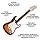 SpecificationsSeries: Debut CollectionBody Material: Selected WoodBody Finish: Satin UrethaneNeck: Maple, “C” ShapeNeck Finish: Satin UrethaneFingerboard: Indian Laurel, 9.5″ (241 mm) 21Frets: 21, Narrow HighInlays Position: White DotNut (Material/Width): Plastic, 1.650″ (42 mm)Tuning Machines: Sealed CastingScale length: 25.5” (64.77 cm)Bridge: 6-Plate Vintage-Style Synchronized Tremolo with Block SaddlesPickguard: White 3-plyPickups: Ceramic Single Coil (Bridge), Ceramic Single Coil (Middle), Ceramic Single Coil (Neck)Pickup Switching: 5-Position Blade: Position 1. Bridge Pickup, Position 2. Bridge and Middle Pickup, Position 3. Middle Pickup, Position 4. Middle and Neck Pickup, Position 5. Neck PickupControls: Master Volume, Tone 1. (neck/middle pickups), Tone 2. (bridge pickup)Hardware Finish: ChromeStrings: Nickel-plated steel (gauges 0.009- 0.042)