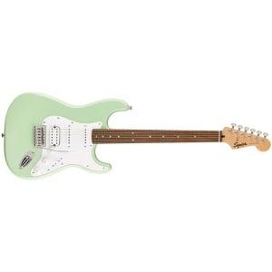 OverviewThe Squier Sonic™ Stratocaster® HSS is ready to launch any musical adventure into warp speed, offering iconic Fender® style and inspiring tone for players at any stage. This Strat® sports a slim and inviting “C”-shaped neck profile and a thin, lightweight body for optimal playing comfort. The HSS pickup configuration denotes a humbucking (H) bridge pickup for substantial, high-output tone, complimenting the single-coil (S) neck and middle pickups that chime with crystal clarity. Further details of this model include a tremolo bridge for expressive vibrato effects, sealed-gear tuning machines for smooth, accurate tuning and durable chrome-plated hardware that is sure to catch the spotlight.FEATURESThin and lightweight bodySquier humbucking bridge pickup, single-coil neck and middle pickups (HSS)6-saddle tremolo bridgeSealed-gear tuning machinesChrome hardwareBODYBody Material: PoplarBody Shape: Stratocaster®Body Finish: Gloss PolyurethaneNECKNeck Material: MapleNeck Finish: Satin UrethaneNeck Shape: “C” ShapeScale Length: 25.5“ (64.77 cm)Fingerboard Material: MapleFingerboard Radius: 9.5” (241 mm)Number of Frets: 21Fret Size: Narrow TallNut Material: Synthetic BoneNut Width: 1.650