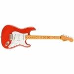 OverviewA celebration of the birth of the Strat® in the 1950s, the Classic Vibe ‘50s Stratocaster creates incredible tone courtesy of a trio of Fender-Designed alnico single-coil pickups. Player-friendly features include a slim, comfortable “C”-shaped neck profile with an easy-playing 9.5”-radius fingerboard and narrow-tall frets, as well as a vintage-style tremolo system for expressive string bending effects. This throwback Squier model also features 1950s-inspired headstock markings, rich-looking nickel-plated hardware and a slick vintage-tint gloss neck finish for an old-school vibe.FEATURES100% designed by FenderInspired by 1950s-era Stratocaster modelsFender-Designed alnico pickupsVintage-tint gloss neck finishNickel-plated hardwareModel #: 0374005506BODYBody Material: NyatohBody Shape: Stratocaster®Body Finish: Gloss PolyurethaneNECKNeck Material: MapleNeck Finish: Tinted Gloss UrethaneNeck Shape: “C” ShapeScale Length: 25.5“ (648 mm)Fingerboard Material: MapleFingerboard Radius: 9.5” (241 mm)Number of Frets: 21Fret Size: Narrow TallNut Material: BoneNut Width: 1.650