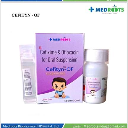 CEFITYN OF-Dry Syrup is an antibiotic medicine that treats bacterial infections that may affect your child's eyes, ears, nose, throat, lungs, skin, bone and joints, gastrointestinal tract, and urinary tract. It can also be used in treating typhoid fever in children and adolescents.