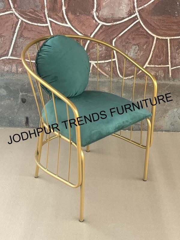Metal Outdoor ChairMaterial: Iron, polished Gold finishFeature: Has armrests, lightweight and easy to cleanPrice Range: ₹2800 (MOQ 10) Great for bulk orders with flexibility in design and finish.