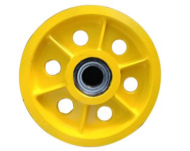 Elevator Diverter Pully ManufacturersWe are also supply in Andhra Pradesh, Arunachal Pradesh, Assam, Bihar, Chhattisgarh, Goa, Gujarat, Haryana, Himachal Pradesh, Jharkhand, Karnataka, Kerala, Madhya Pradesh, Maharashtra, Manipur, Meghalaya, Mizoram, Nagaland, Odisha, Punjab, Rajasthan, Sikkim, Tamil Nadu, Telangana, Tripura, Uttar Pradesh, Uttarakhand, and West BengalElevator Diverter PullyIn an elevator system, you usually have a set of ropes or cables attached to the elevator car and counterweight, both of which pass over a system of pulleys. These pulleys are often referred to as sheaves. The sheaves help guide and support the ropes, allowing the elevator to move smoothly and efficiently.