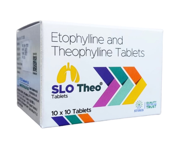 SLO THEO Tablets are a powerful and reliable pharmaceutical formulation designed to help individuals struggling with respiratory conditions like asthma and chronic obstructive pulmonary disease (COPD). These tablets combine two proven bronchodilators — Etofylline and Theophylline — that work synergistically to relax the muscles in the airways, making breathing easier and improving airflow to the lungs.Theophylline + Etofylline contains two bronchodilators namely, Theophylline and Etofylline, used to treat symptoms of asthma and chronic obstructive pulmonary diseases (COPD).What is SLO THEO Tablet?SLO THEO Tablet is a combination medicine that contains two active ingredients: Etofylline (also known as Etophylline) and Theophylline. Both are xanthine derivatives, functioning as bronchodilators. They help dilate the bronchial tubes, reduce inflammation in the airways, and improve respiratory function. This dual-action mechanism makes SLO THEO Tablets especially useful in managing respiratory conditions where restricted airflow is a primary concern.Uses of SLO THEO Tablets:SLO THEO Tablets are primarily prescribed to manage and alleviate symptoms related to obstructive airway diseases. These include:Chronic bronchitisAsthma (both chronic and acute attacks)Chronic obstructive pulmonary disease (COPD)EmphysemaWheezing and breathlessnessAirway obstruction associated with pulmonary disordersBy enhancing lung capacity and easing breathing difficulties, this medication supports better respiratory health and improves quality of life for patients.Side Effects of SLO THEO Tablets:While SLO THEO is generally well-tolerated, some individuals may experience side effects, particularly when the dose is too high or taken without proper medical guidance. Common side effects may include:Nausea or vomitingHeadacheRestlessness or nervousnessIncreased heart rate (tachycardia)DizzinessInsomniaStomach discomfortIn rare cases, severe allergic reactions or seizures may occur. Immediate medical attention should be sought if any serious side effects arise.Precautions Before Using SLO THEO Tablets:Before starting SLO THEO, it is essential to consult your doctor and inform them of any medical conditions or ongoing treatments. Special precautions should be taken if you have:A history of heart problems (like arrhythmias or recent heart attack)Peptic ulcers or gastrointestinal disordersThyroid imbalances (hyperthyroidism)Liver or kidney impairmentSeizure disorders or epilepsyA history of alcohol or substance abusePregnant or breastfeeding women should use SLO THEO only if recommended by their healthcare provider. Regular monitoring of blood levels of theophylline may be required to avoid toxicity.Drug Interactions: What Drugs Interact with SLO THEO Tablets?SLO THEO may interact with several other medications, potentially altering their effect or increasing the risk of side effects. Some important drug interactions include:Antibiotics like ciprofloxacin, erythromycin, and rifampicinAntiepileptics such as phenytoin or carbamazepineCardiac drugs like propranolol or verapamilOral contraceptives and hormone therapiesCaffeine-containing products may enhance side effects like restlessness or tremorsSmoking can reduce the effectiveness of theophyllineAlways inform your doctor about any ongoing medications, herbal supplements, or over-the-counter drugs before beginning SLO THEO.Conclusion:SLO THEO Tablets offer a potent solution for individuals suffering from asthma and COPD, providing relief through the combined action of Etofylline and Theophylline. When taken under proper medical supervision, they can significantly improve breathing, reduce exacerbations, and enhance daily functioning. However, like all medications, responsible use, awareness of side effects, and regular follow-up with a healthcare provider are essential to ensure safe and effective treatment outcomes.