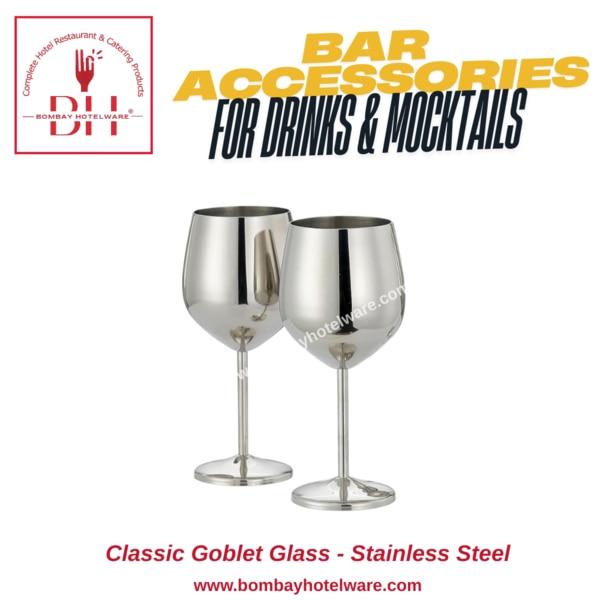 Enjoy elegance with durability using our Stainless Steel Goblet Wine Glass. Designed with a wide bottom and large mouth, it provides stability while allowing wine to breathe better, enhancing the flavor and aroma. The long stem offers a comfortable grip, helps swirl the wine easily, and keeps your hand away from the metal bowl—preserving the original wine temperature and taste.Perfect for home use, bars, restaurants, outdoor parties, and gifting, this unbreakable stemmed glass brings class to every sip without the risk of breaking like glassware.Key FeaturesPremium stainless steel constructionWide base for spill resistance & stabilityLarge mouth to enhance wine aerationLong stem for easy swirling & aroma releaseUnbreakable and rust-resistantRetains wine temperature for pure tasteIdeal for red & white wine, cocktails, and mocktailsPerfect for both indoor & outdoor useElegant, modern design – great for gifting