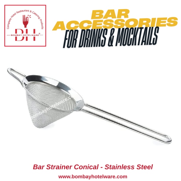 Stainless Steel Bar Conical Mesh Strainer