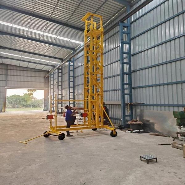 FRP Tower Ladder is a self-supporting or fixed-access ladder structure made from Fiberglass Reinforced Plastic (FRP). It is commonly used for accessing elevated platforms, machinery, tanks, silos, chimneys, or rooftops—particularly in corrosive or high-voltage environments such as chemical plants, power plants, refineries, and marine installations.Key Features:Feature DescriptionMaterial Fiberglass Reinforced Plastic (FRP) – non-conductive, corrosion-resistant, and lightweight.Design Vertical or inclined tower structure with anti-skid rungs and guardrails; can include safety cages or fall arrest systems.Height Customizable, typically ranges from 6 feet to 50 feet or more.Rung Spacing Standard spacing is ~300 mm (12 inches), non-slip surface for extra grip.Safety Cage Optional but common above 20 ft height per OSHA/IS standards. Made of FRP or SS.Platform(s) May include rest platforms at intervals (usually every 9 meters as per standards).Mounting Can be wall-mounted, ground-mounted, or freestanding with base supports.Color Generally yellow, orange, or grey for visibility and compliance.Load Capacity Typically supports up to 300–350 lbs (136–159 kg). Higher loads available on request.Advantages of FRP Tower Ladders: Corrosion Resistance – Ideal for marine, chemical, and wastewater environments. Electrical Insulation – Non-conductive material reduces the risk of electrical hazards. Lightweight but Strong – Easier to install than metal ladders, yet durable under heavy use. Low Maintenance – Resistant to rust, decay, and UV radiation.Weatherproof – Performs well in outdoor and harsh weather conditions.Applications:Access ladders on industrial towers, tanks, and chimneysRoof access in factories or plantsChemical plants, power plants, offshore platformsSewage and water treatment facilitiesTelecommun ications and utility installationsclose hight 20ft open hight 36ft