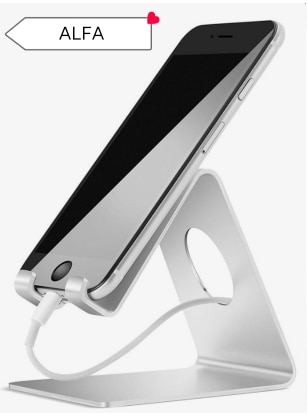 MOBILE STAND is universal perfectly compatible with as majority of smartphones and tablets. Although with case,when using an iPad, you should set it horizontally,it will also works well and its a lightweight.The stand is portable and edgy.Material=stainless steel and powder coated.Colours available if demand is in bulk.