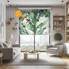 Printed PVC blinds for a splash of color and character.