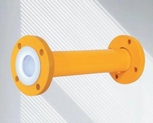 MaterialM.O.C. OptionPIPESEAMLESS CS ASTM A106 GR.B, SCH.-40ASTM A312 TP 304, SCH.-40FLANGEIS 2062 / ASTM A105ASTM A351 GR. CF8Lining MaterialPTFE | PVDF | PP | HDPETest & Inspection DataResins are confirming to the requirements of ASTM F1545-97 (2003)Hydraulic Test : 29 Kg/Cm² After LiningSpark Test : 15 KV D.C After Lining