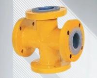 Technical SpecificationFlange : As per ANSI B16.5 / B 16.42Face to Face : As per ANSI B 16.5 #150Lining Thickness : 3 to 5 mmOther Flange Drillings like, DIN 2632 / 2633, BS 10 Table D, E or F are also available on request.MaterialM.O.C. Option Ductile Iron GGG40.3 / ASTM A395Cast Steel ASTM A216 Gr.WCBSteel Fabrication – ASTM A234 Gr.WPB with Flanges are as per ASTM A105 / IS 2062.Lining Material PFA | FEP | PVDF |PP | HDPETest & Inspection DataResins are confirming to the requirements of ASTM F1545-97 (2003)Hydraulic Test : 29 Kg/Cm² After LiningSpark Test : 15 KV D.C After Lining