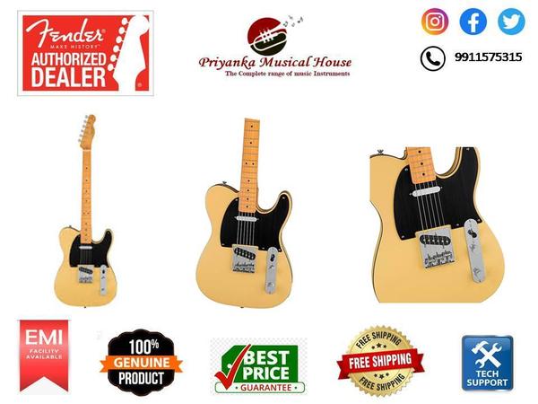 The first instruments to bear the Squier name were introduced in 1982, answering the call for genuine Fender® designs at accessible prices. The Squier 40th Anniversary collection celebrates the 40-year journey of Fender's entry-level brand with special editions of the Telecaster®, Stratocaster®, Jazzmaster®, Precision Bass®, and Jazz Bass®, all available in Gold Edition and Vintage Edition variants.SpecificationBody Shape Telecaster®Body Material NyatohBody Finish Satin UrethaneColor Satin Vintage BlondeNeck Material MapleNeck Shape “C” Neck Joint -Radius 9.5“ (241 mm)Fingerboard Material MapleFingerboard Inlay Black DotNumber of Frets 21Scale Length 25.5” (64.77 cm)Nut Width -Nut Material BoneBridge/Tailpiece 3-Saddle Strings-Through-Body Tele®Tuners Vintage StyleNeck Pickup Fender® Designed Alnico Single-CoilBridge Pickup Fender® Designed Alnico Single-CoiControls Master Volume, Master ToneSwitching 3-Position BladeStrings Nickel Plated Steel (.009-.042 Gauges)